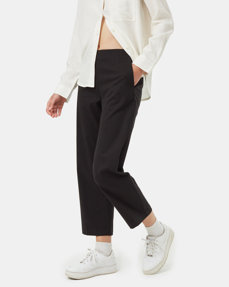 Black-Mid-Rise-78-Length-Straight-Twill-Pants