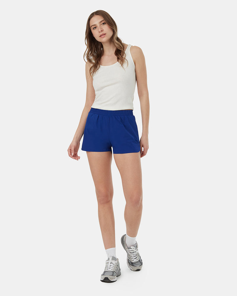 Blue-Womens-Recycled-Polyester-Sport-Shorts