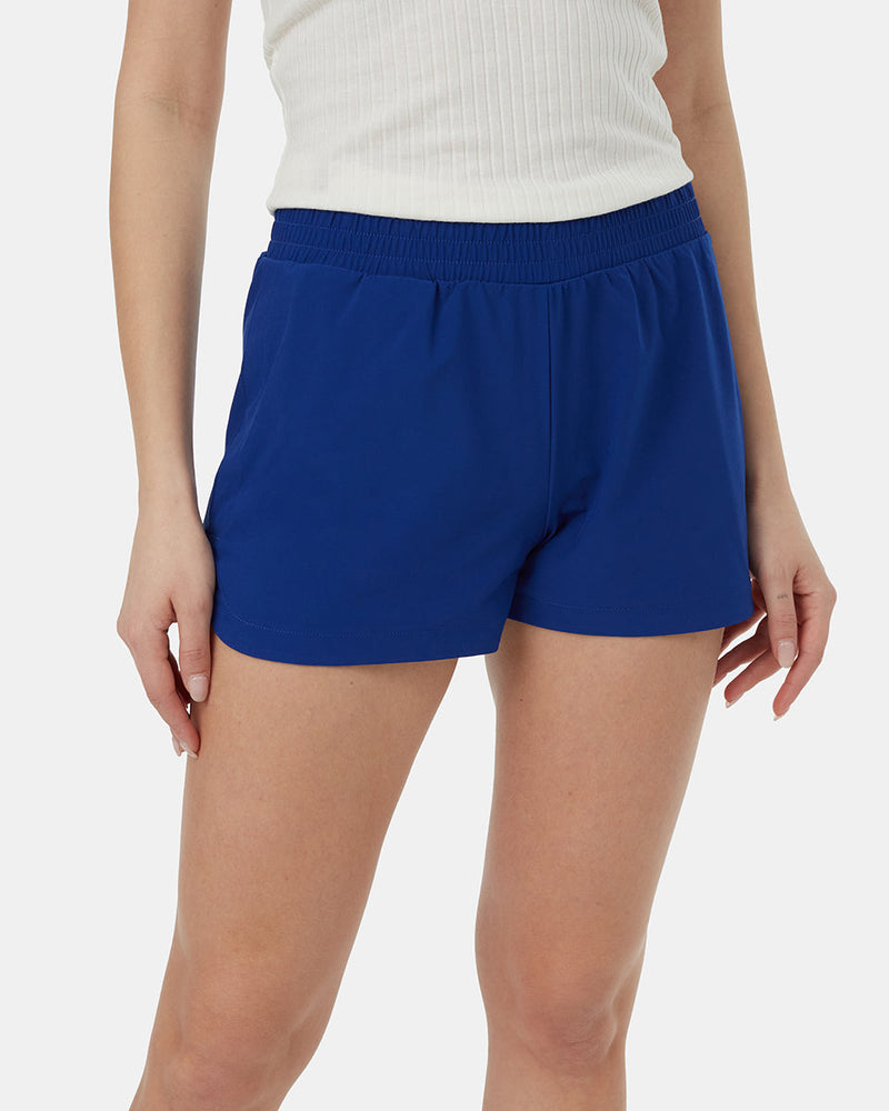 Blue-Womens-Recycled-Polyester-Sport-Shorts