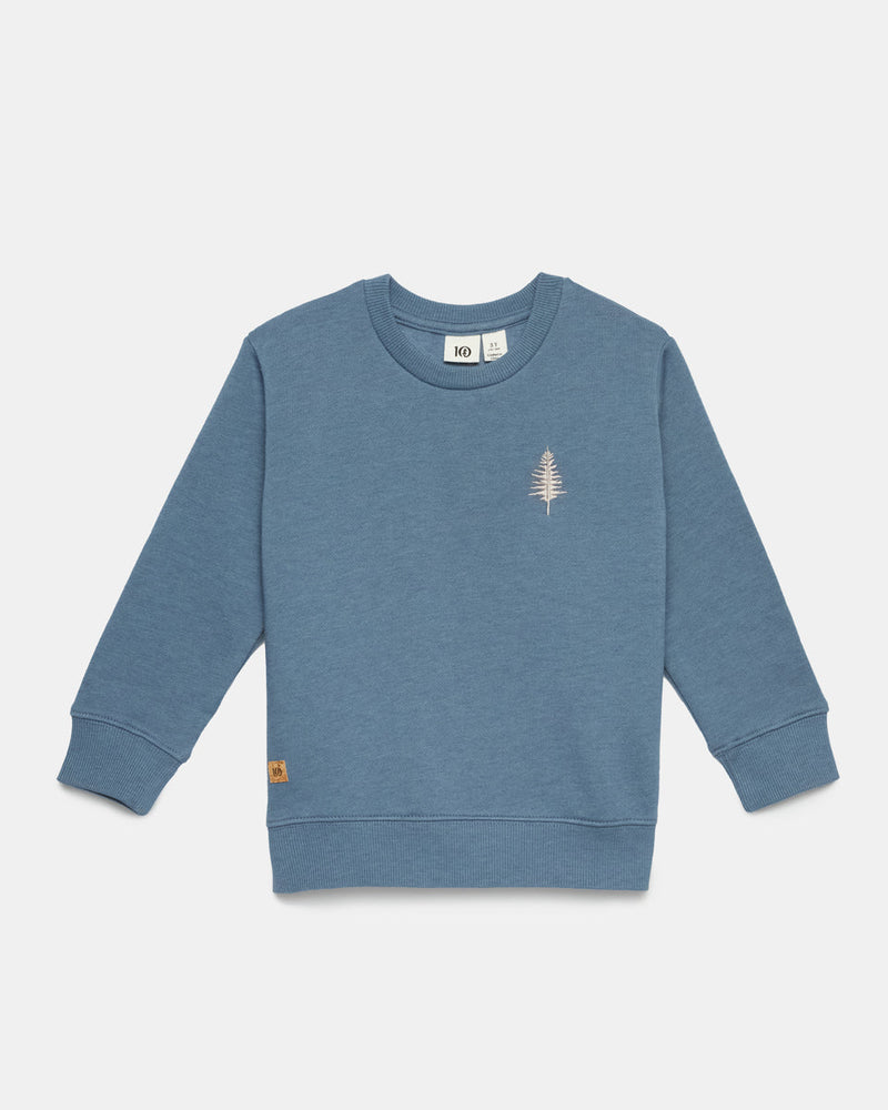 Blue Kids Fleece Crew Neck Sweatshirt