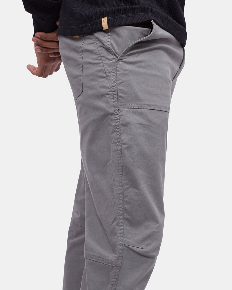 Gray Men's Organic Cotton Twill Joggers